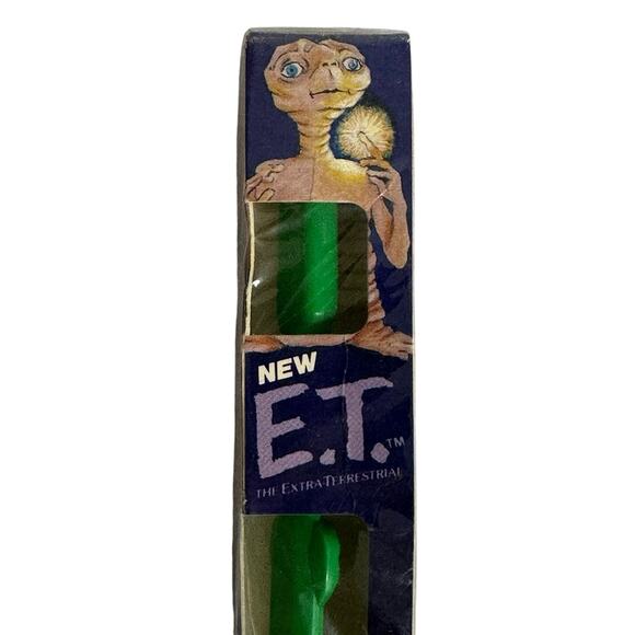 E.T. The Extra Terrestrial Soft Blue Childrens Toothbrush 1982 Squibb Vintage - Picture 3 of 10